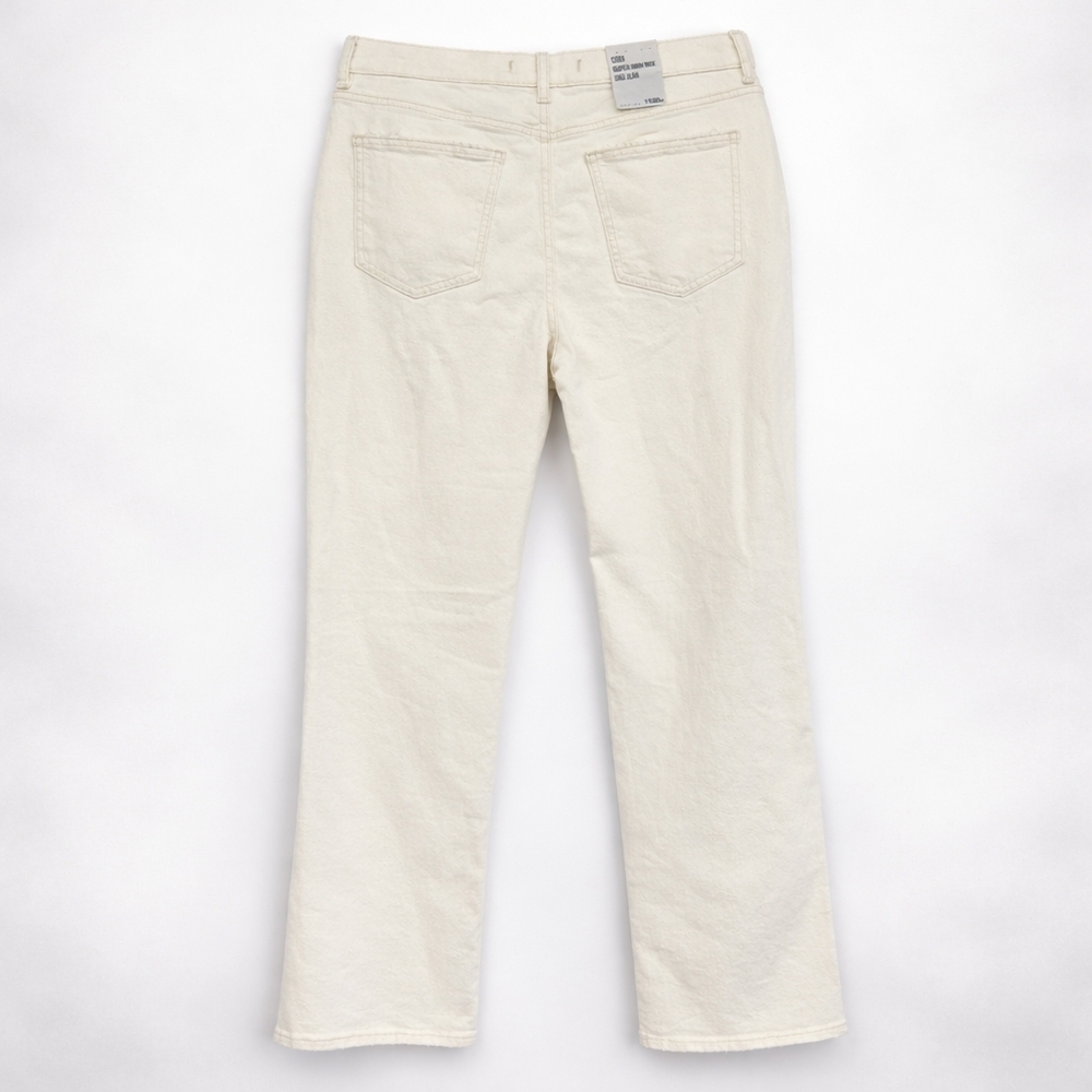 Eunina Codi Super High Rise Dad Jean Super Moon Ecru NWT 11/30 Distressed - Picture 2 of 12